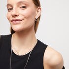 Hoop earrings with white topaz